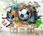 Football Soccer illustration Wallpaper Mural Removeable Washable Peel & Stick
