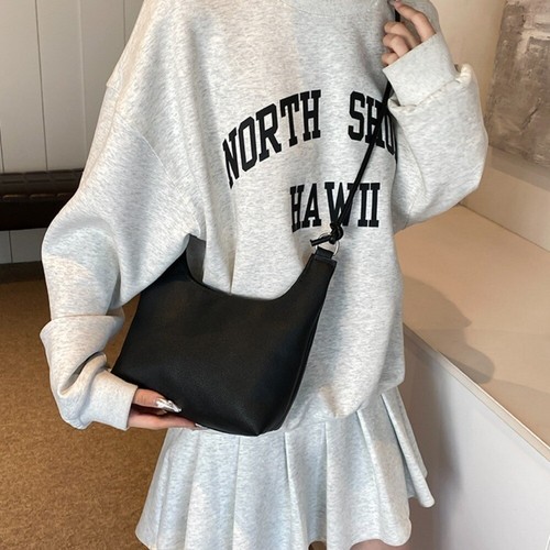 Soft Leather Vintage Underarm Bag Large Capacity Single Shoulder Bag Daily - Picture 4 of 17