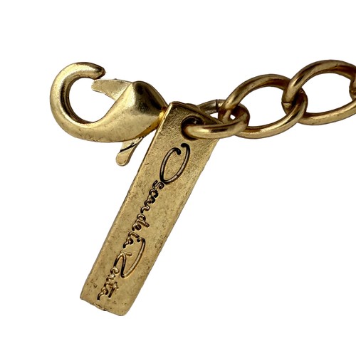 Collana Oscar de la Renta ispirata al corallo placcata oro 22k con cristalli austriaci - Foto 10 di 11