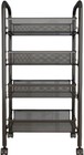 4 Tier Metal Storage Rack/Shelving Wire Black Shelf Kitchen/Office/Garage Unit
