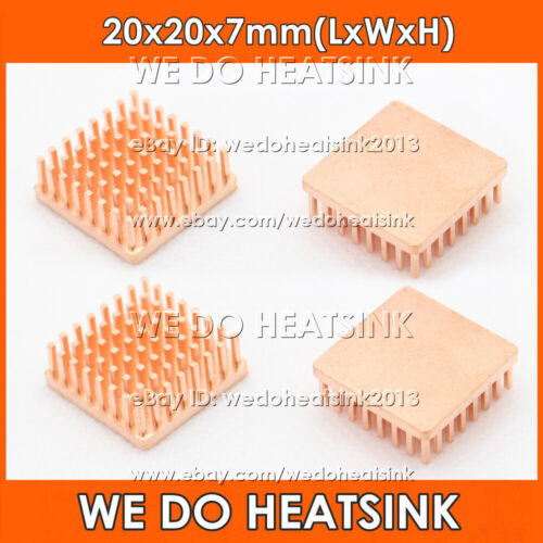 Dissipateur thermique en cuivre 20 x 20 x 7 mm avec ou sans ruban adhésif pour circuit intégré processeur électronique LAN AMD - Photo 10/15