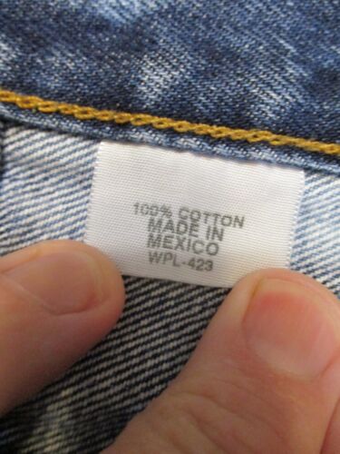 Levis 501 blue white denim snow blast bleach straight leg jeans 33 31 - Picture 8 of 8