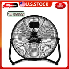 18" Metal Industrial Floor Fan, 3-Speed High Velocity, for Workshop