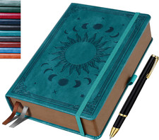 Sun  Moon Lined Journal Gift Set - 360-Page Hardcover Notebook with Pen