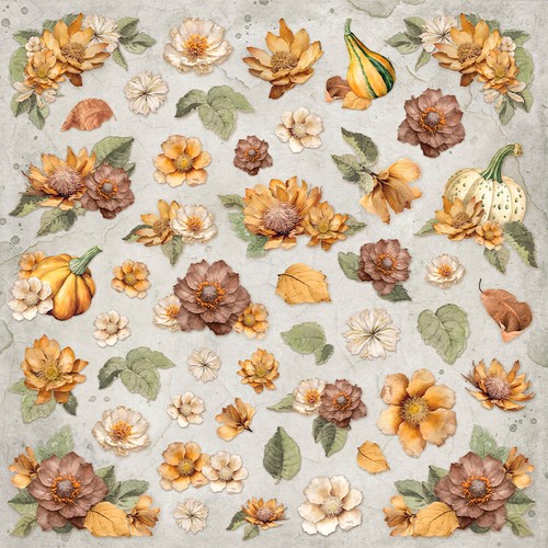 Stamperia Stoffpaket Golden Harmony, 4er-Set, 4 Designs à 30 x 30 cm, zum Nähen - Bild 5 von 6