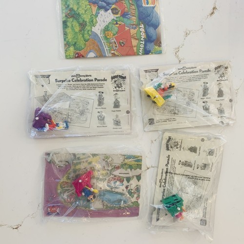 Vintage 1991 Disney Wind Up Toys Set Of 4 Plus Mat SEALED NEVER OPENED 1 Damaged - Picture 1 of 11
