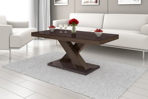Mesa de centro mesa de columnas en pintura acrílica HIGH GLOSS 5 colores L120cm - Imagen 6 de 7