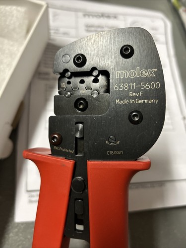 New Molex Crimper Hand Crimp Tool 63811-5600 14-18 awg 4.64mm Crimp Terminal - Picture 4 of 12