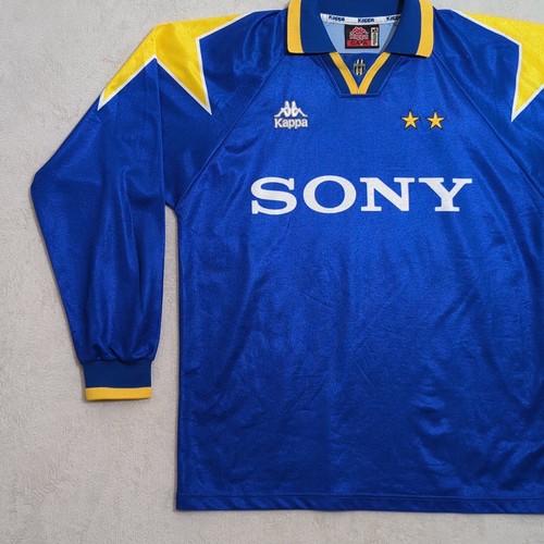 Vintage Juventus FC Away Jersey 1995-1996 Blue XL #6 Paolo Sousa Maglia Kappa - Picture 3 of 10