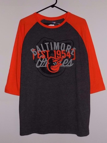 Baltimore Orioles T-Shirt Dreiviertelarm Raglan anthrazit meliert Neu mit Etikett - Bild 1 von 4