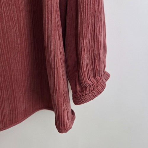 Blusa Top Soft Surroundings Para Mujer Rosa Polvorienta Lumi Borla Calada Talla Mediana - Imagen 3 de 7