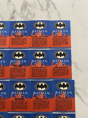 Batman Returns 1992 Special Stadium Club Topps Cards Almost Full Set + Chase Set - Picture 20 of 24