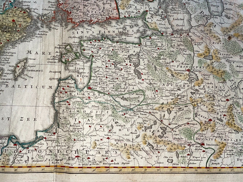 SCANDINAVIA 1710 JOHANN BAPTIST HOMANN LARGE ANTIQUE MAP 18TH CENTURY - Picture 6 of 15