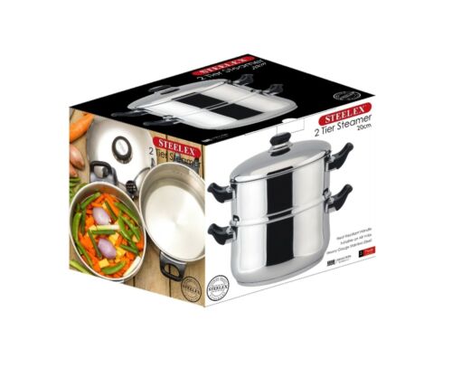 20 cm/24 cm Edelstahl Dampfgarer Topf Set 2/3-stufige Pfanne Kochen Lebensmittel Induktion - Bild 8 von 24