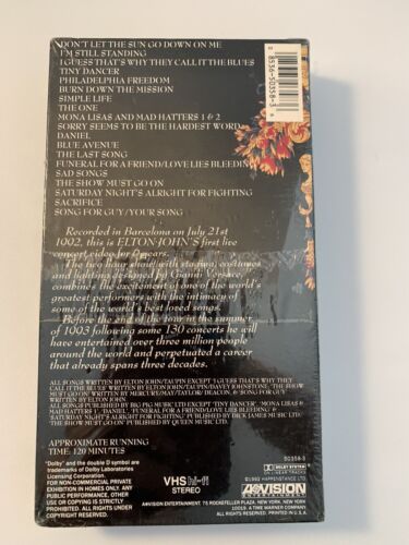 Elton John Live World Tour Barcelona July 21st 1992 VHS Sealed - Picture 3 of 7