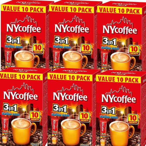 Ny Coffee 3 In 1 White, Irish, Vanilla, Salted Caramel With Sugar 10 Sachets - Picture 2 of 6