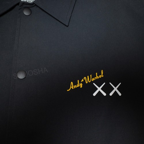KAWS + WARHOL x UNIQLO Coach Jacket Black Size L NEW with tags - Foto 9 di 12