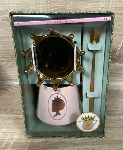Coffret Tea Time Royal - Avec 1 mug + 1 couvercle Lot de 2 - Foto 2 di 3