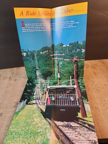 Vintage Reiseprospekt Aussichtspunkt Berg Steigung Eisenbahn Chattanooga TN - Bild 2 von 3