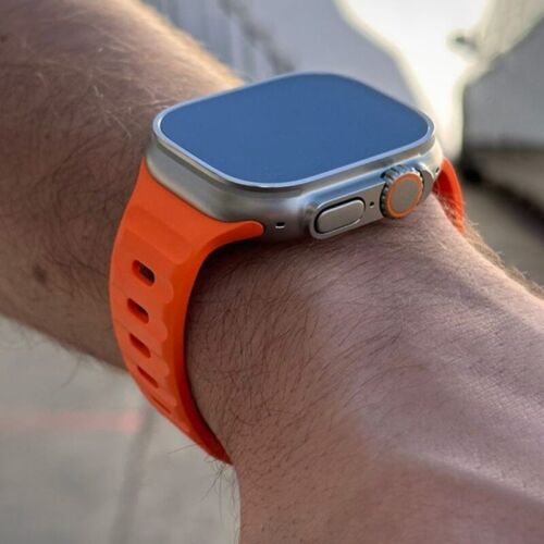 Silicone Sport Strap Band For Apple Watch Series Ultra 2 10 9 8 7 SE 6 5 43 49mm - Picture 2 of 14