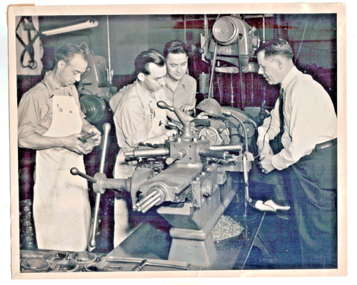 1944 Machinist Laid 8" x 10" Photographic Image Real Photo Industrial Machinery - Picture 2 of 6