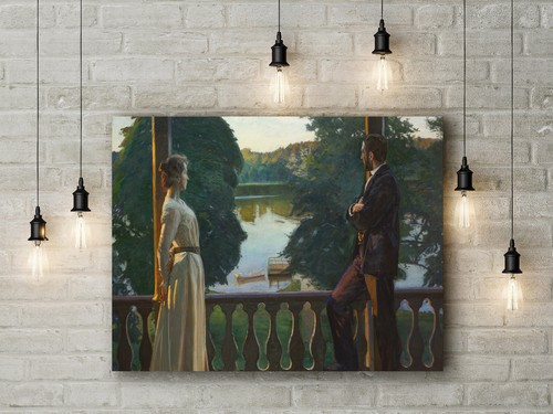 Sven Richard Bergh: Nordic Summer Evening. Fine Art Canvas - Picture 1 of 2