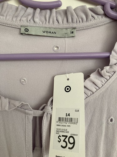 Gorgeous soft ladies lilac top - Brand New With Tags - size 14 - Picture 2 of 3