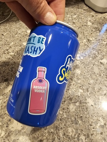 Set Of 4 Absolut Vodka Metal Skinny Can Holder/ Cup :Pride Rainbow Pink Blue NEW - Picture 12 of 24