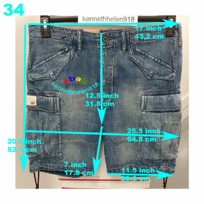 DENIM & SUPPLY RALPH LAUREN DENIM CARGO SHORTS BLUE MENS