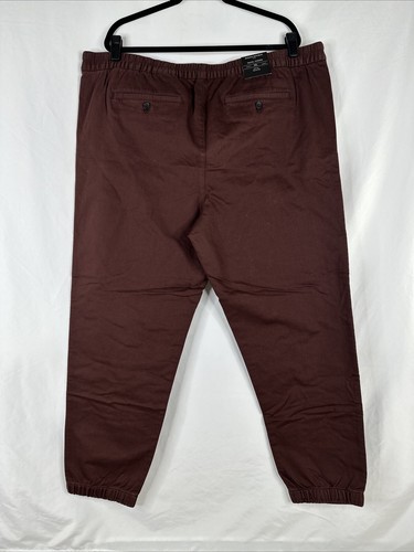 Nuevo Jogger de Viaje Banana Republic Para Hombres Talla XXL Borgoña Calce Cónico Relajado - Imagen 7 de 18