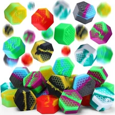 20 Pieces 26 ml  Silicone Wax Containers Non Stick Multi Use Storage Jars