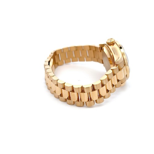 Rolex Lady-DateJust President 26mm 18K YG Champagne Dial Diamond Bezel 179178 - Picture 5 of 9