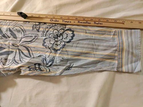 Men Indigo Palms Blue Multicolor Floral Hawaiian Long Sleeve Dress Shirt XL NWOT - Picture 6 of 8