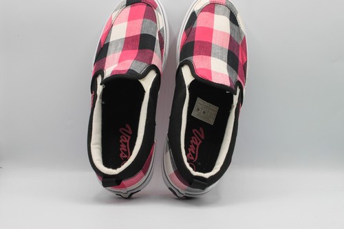 Vans Pink Plaid Casual Slip On Shoes Missy Size 6 2011 - Picture 6 of 8