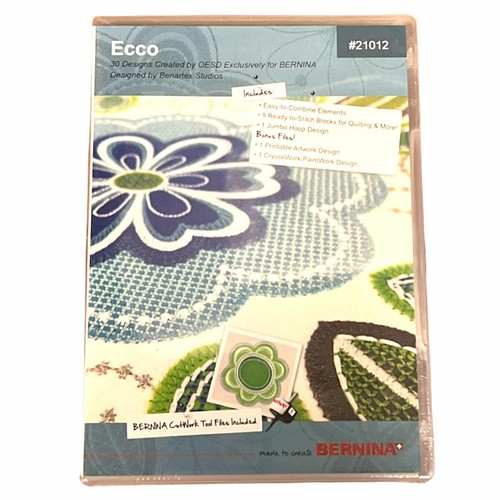 OESD Bernina Embroidery Designs Ecco #21012 CD *NEW*