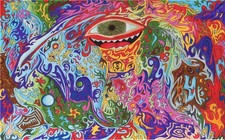 P324 Trippy Art Print Digital Miscellaneous Psychedelic 40/" x 24/" Poster