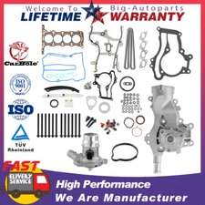 Head Gasket Bolt Kit + Timing +Water Pump w/ Thermostat Kit for Chevy Buick 1.4T