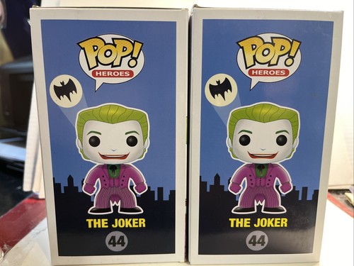 2 Funko Pop! Heroes 1966 The Batman Classic TV Series The Joker #44 Vaults 2016 - Bild 3 von 5