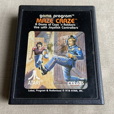 Maze Craze (Atari 2600 1980 Clean Tested) Video Game Cartridge