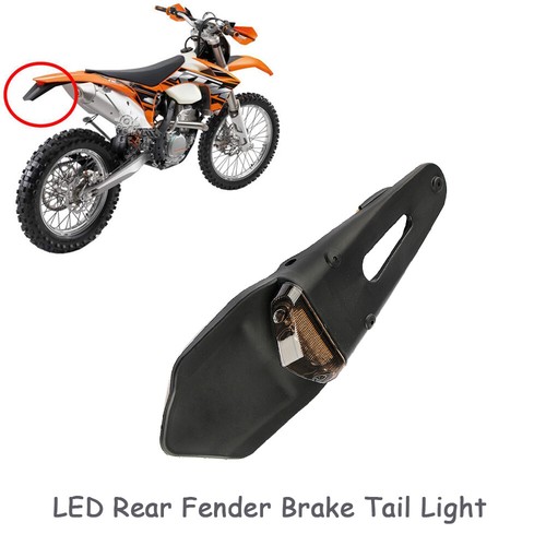 Motorcycle Tail Light Fender LED Stop Brake Rear Lamp For Dirt Bike Smoke Lens - Picture 2 of 16