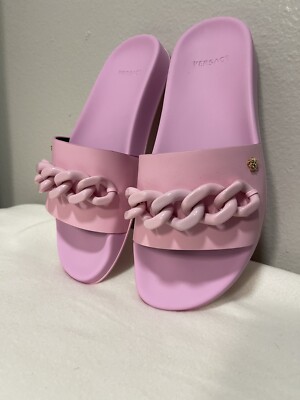 Versace★素敵！Pink & Silver Medusa 100% Leather Heeled s_wp_62c6468081a36c9726b92c5a.webp