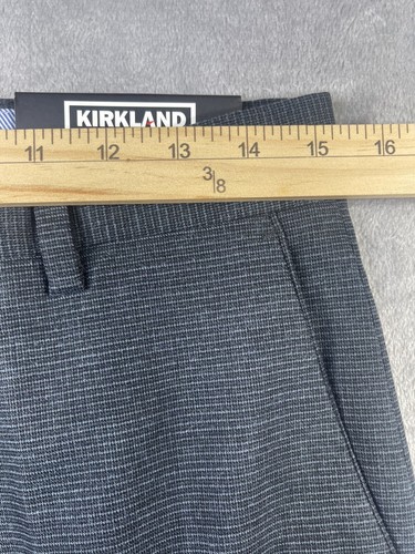 Kirkland Signature Classic Fit Dress Pants NWT Men's Size 30x32 Black Check - Picture 7 of 13