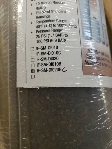 (FS) Intelifil IF-SM-DI020BC Filter B04M1, Mixed Bed Deionization Cartridge - Picture 2 of 4