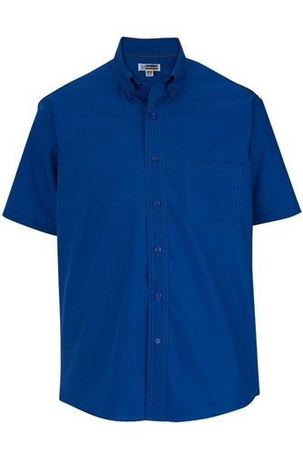 Edwards Garments 1245 Men's Lightweight & Comfortable Short Sleeve Poplin Shirt - Picture 10 of 12