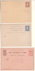 Belgium- Congo - Three unused  postal stationery cards