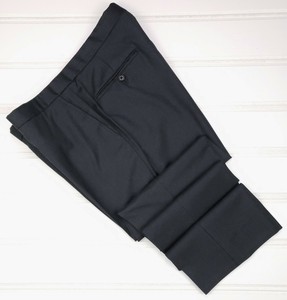 Ralph-Lauren-Black-Label-Pants-34x32-Gray-Wool-Flat-Front-Mens-Measured-Trousers
