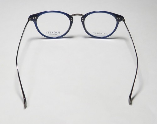 NEW HACKETT BESPOKE HEB 173 EYEGLASSES FULL-RIM DESIGNER 49-20-145 BLUE TITANIUM - Picture 5 of 8