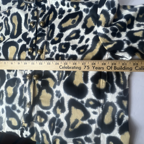 ST JOHN SoCa LEOPARD PRINT TUNIC DRESS 3/4 SLEEVE 97% COTTON S $595 - Picture 11 of 12