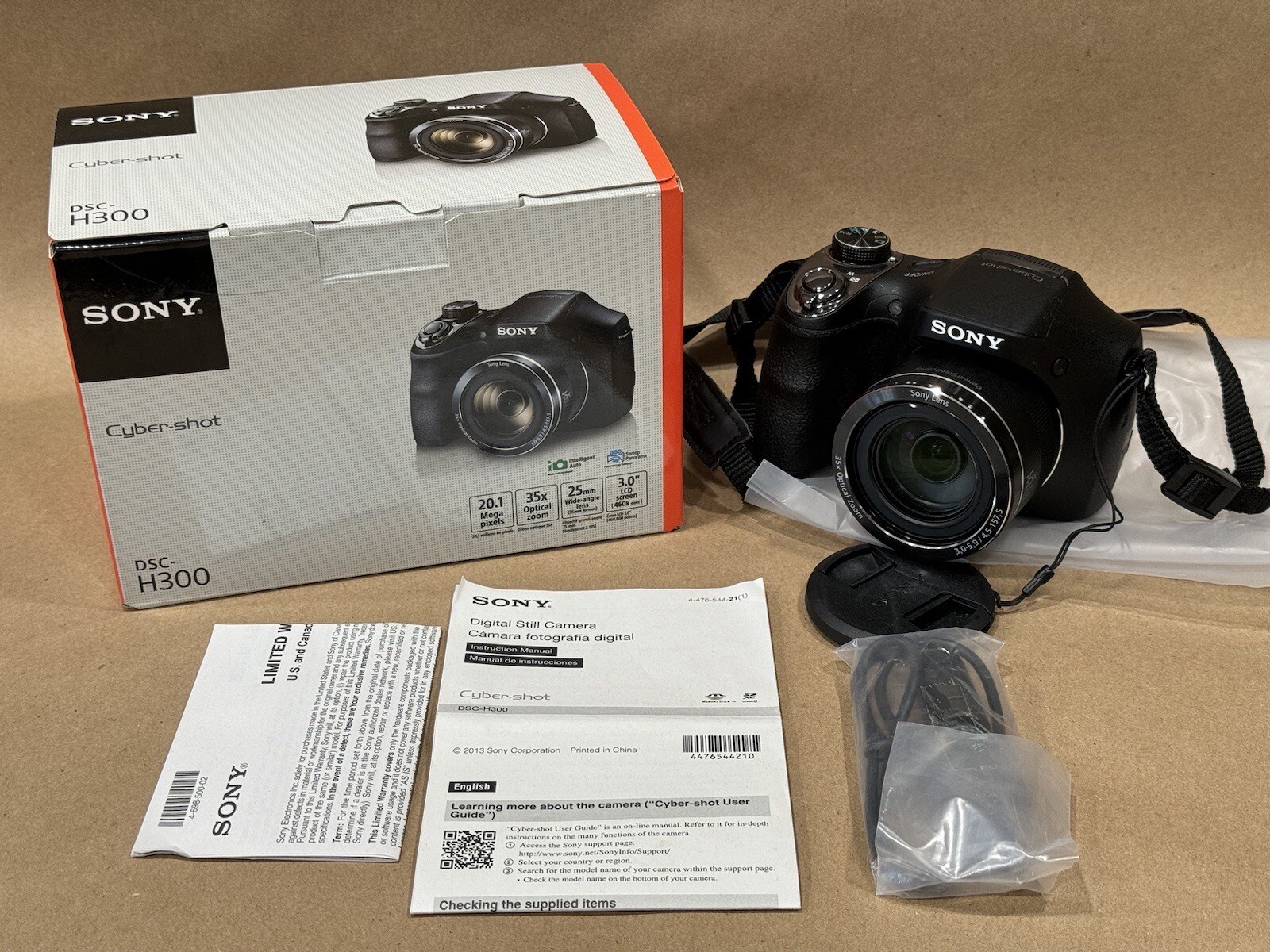 Sony Cybershot DSC-H300 20.1 MP Digital Camera - Black Mint w/Box ...