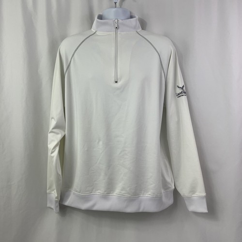 Footjoy 1/4 Zip White Cream Pullover Shirt Laurel Ridge Country Club Sz L - Picture 1 of 6